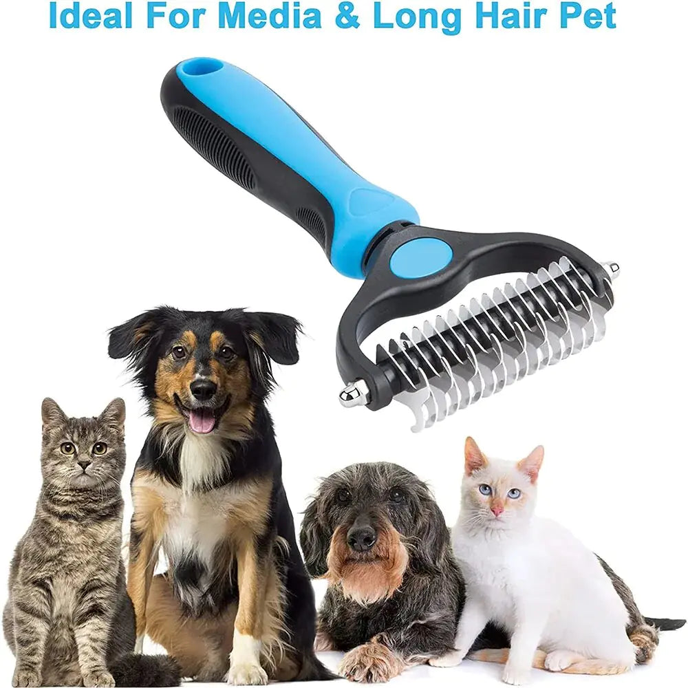 2-Sided Undercoat Rake For Pets